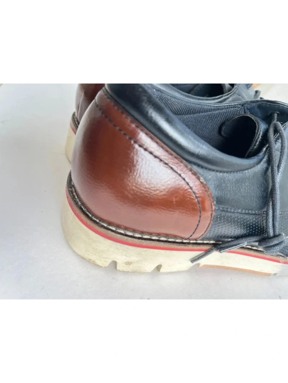 Madden Mens Oxford Style Dress Shoes Lace Up Size 10.5 Dark Blue M-karns